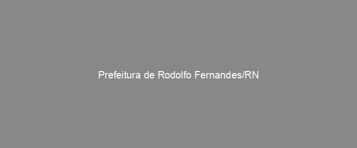 Provas Anteriores Prefeitura de Rodolfo Fernandes/RN
